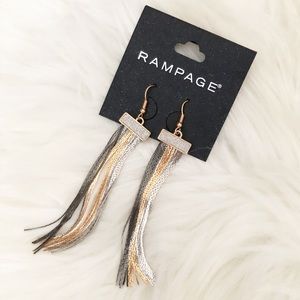 Rampage Herringbone Fringe Earrings
